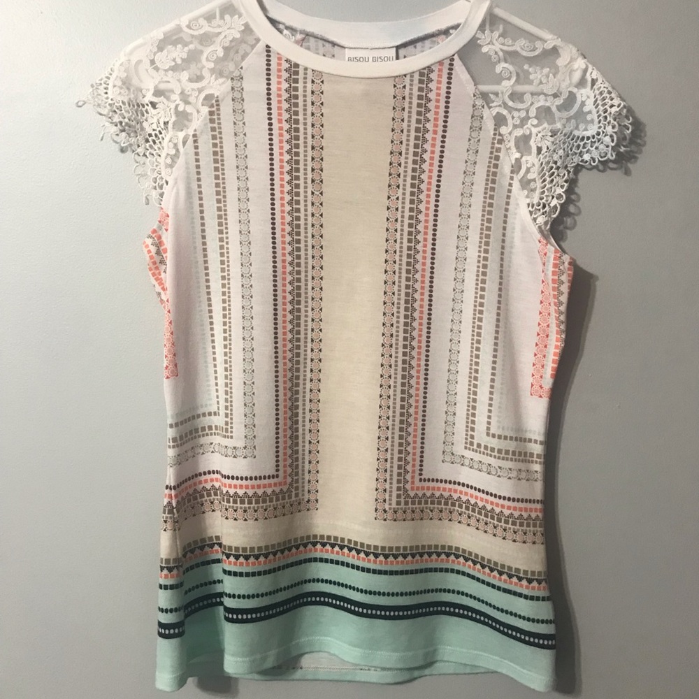 Lace sleeved top